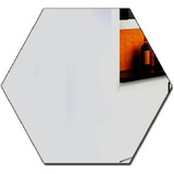Espelho Em Acrílico Adesivo Decorativo Hexagono 17x19x5cm