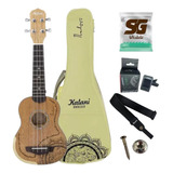 Ukulele Kalani Soprano Nalu Signature Mogno Sm + Kit