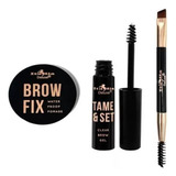 Pomada Gel Ceja Brocha Fijador Brow Fix Kit Italia Deluxe