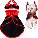 Disfraz Para Gatos Capa Para Mascotas Capa Roja Y Negra Para