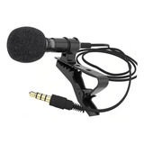 Microfone Condensador Com Fio Lapela P2 Para Lives Pro