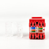 Jack Rj45 Categoría 6  Caja X 12 Unidades  Rojo