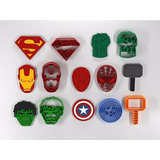 Kit Cortadores Vingadores 4 Cm 7 Pcs