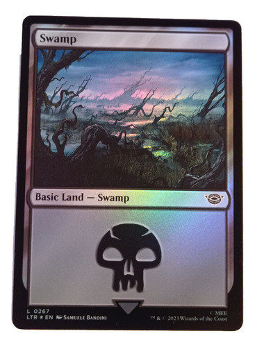 Carta Magic Lord Of The Rings Swamp Land (foil) Mtg