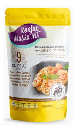 Macarrão De Konjac Cabelo De Anjo Konjac Massa Mf Sachê 200g