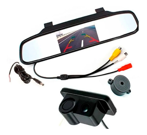 Espejo Retrovisor Pantalla + Camara Reversa 1 Sensor