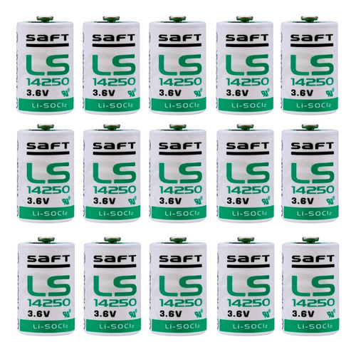 Ls14250 Marca Saft  3.6 Volts 1.2 Ampers Litio  15 Pieza