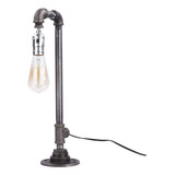 Lámpara De Mesa Diseño Tubería Industrial Vintage Regulable