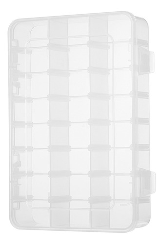 Caja Organizadora De Joyas De Plástico, 24 Rejillas, Transp