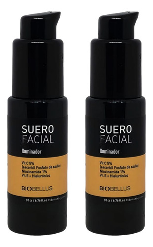 Suero Facial Iluminador Biobellus 2 Unidades X 30cc