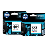 Pack Hp 664 Tricolor Originales