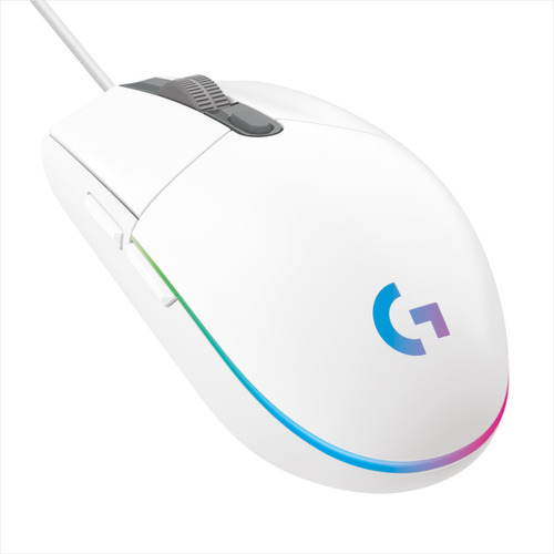 Logitech G203 Lightsync, Mouse Gamer Rgb / 8000dpi - Blanco