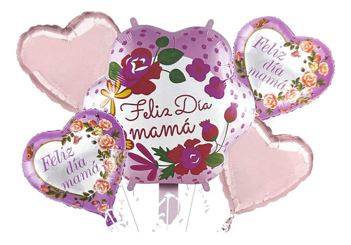 Set De Globos Decoración Dia De Las Madres 5 Piezas