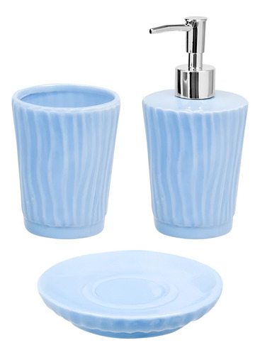 Set  Baño 3 Piezas Incluidas Porcelana Jabonera, Dispensador