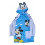 Capa Lluvia Impermeable Mickey Niños 3 A 6 Años Escolar