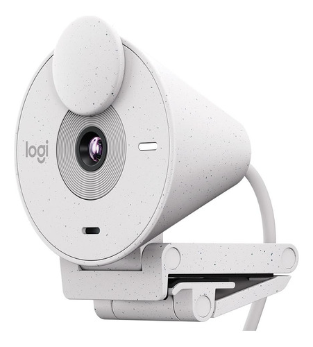 Webcam Logitech Brio 300 Full Hd 1080p Usb-c Branca Microf.