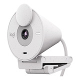 Webcam Logitech Brio 300 Full Hd 1080p Usb-c Branca Microf.
