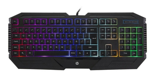 Teclado Gamer Hp Gaming K110 Retroiluminado Membrana Rgb Led