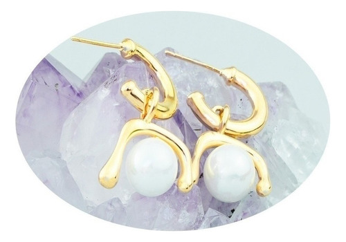 Aretes Pendientes Broqueles Oro 18k Elegante Dama Mujer Fino