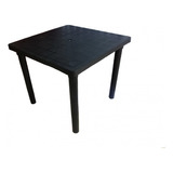 Mesa Preta Quadrada Desmontável 83 Cm - Gibafer