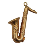   Dije Musical De Saxofón En Oro Brillante 
