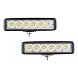 2 Faro Led Auxiliares 6 Led 18w Envio Gratis 12 / 24v 