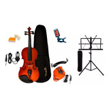 Violino 3/4 Vivace Mo34 Kit + Estante + Afinador C/ Captador