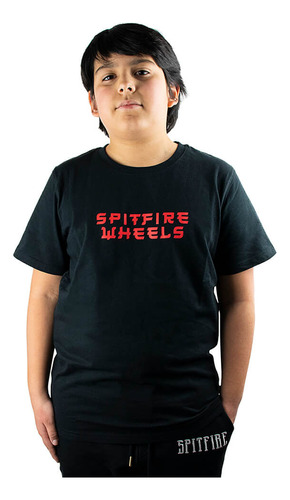 Polera Niño Spitfire Big Head Negro