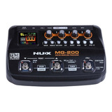 Nux Mg-200 Pedal Procesador Multiefectos Guitarra Eléctrica Color Negro