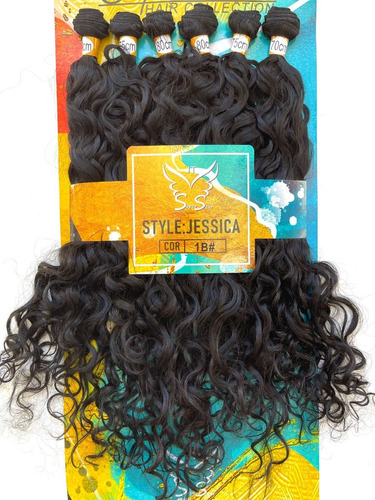 Cabelo 100%orgânico Cacheado Jessica- Super Star 80cm 320grs