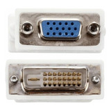 Adaptador Dvi-i 24+1 Pinos Macho P/ Vga 15 Pinos Femea