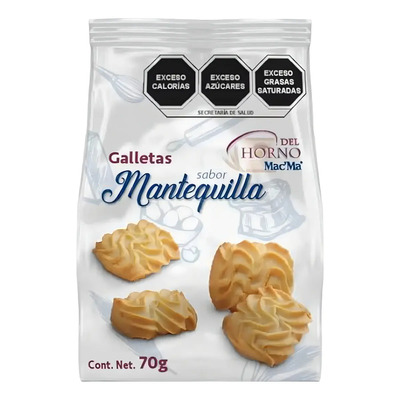 Galletas Macma Sabor Mantequilla Del Horno Paquete De 70grs