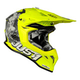 Casco Cross Enduro J39 Kinetic Camo Gray Fluo Yellow Just1