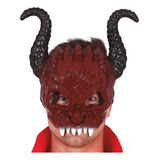 Disfraz Máscara Diablo Con Cuernos Demonio, Realista, Alta Calidad, Liviana, Suave Y  Cómoda. Disfraces, Cosplay, Halloween, Fiestas