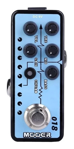 Pedal Pré-amp Mooer M018 Custom 100 P/ Guitarra M 018