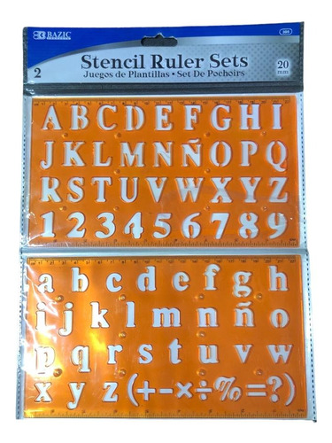 Juego De Reglas, Plantilla De Letras Stencil Ruler(2/paquete