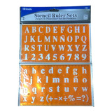 Juego De Reglas, Plantilla De Letras Stencil Ruler(2/paquete