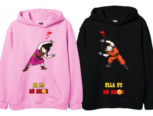 Sudaderas Parejas Goku Milk Dragon Ball Z Incluye 2 Pz Amor