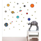 Oferta Vinilo Infantil Espacio Exterior - Cali - Pared 2m 