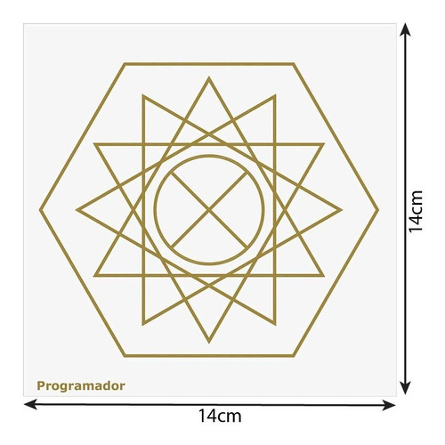 Placa Radiônica Programador - 14 X 1 4 (cm) - Feng Shui