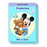 Kit Imprimible Librito Para Pintar  Y Persona Mickey Bebé