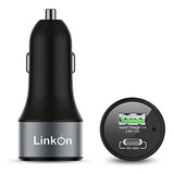 Cargador De Coche Linkon 63w Con 45w Usb-c Pd3.0 Pps Y 18w U