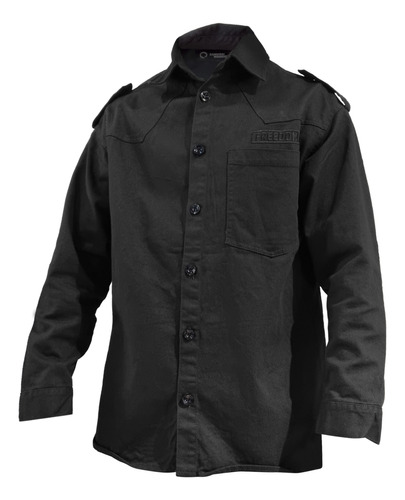 Camisa Moto Camisaco Gabardina Unisex Samurai Warrior Negro