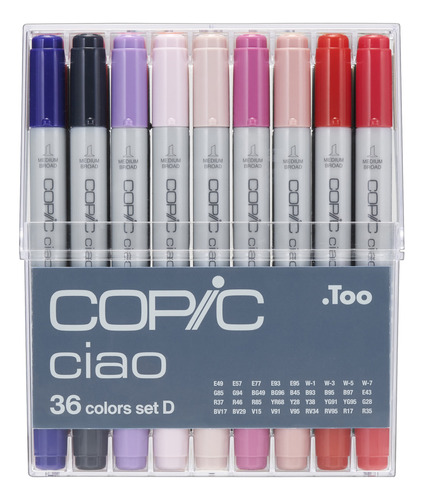 Conjunto De Marcadores Copic Ciao, 36 Piezas, Set D