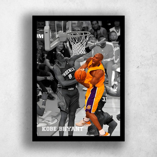 Quadro Decorativo Jogador Basquete Nba Kobe Bryant