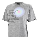 Topper Remera - Loose Energy Gris