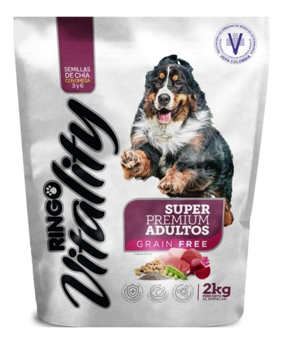 Alimento Ringo Vitality Super Premium Grain Free Para Perro Adulto Sabor Mix En Bolsa De 10kg