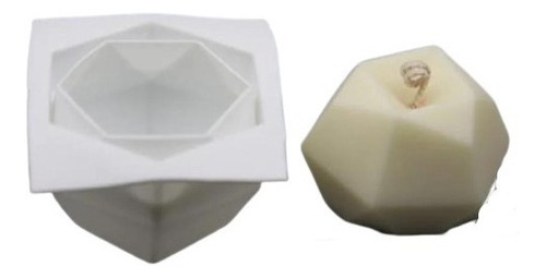 Molde Silicon Cubo Diamante Octágono Geométrico Vela 3d 7x5