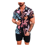 Conjunto Dos Piezas Short, Casual, Fresco Para Playa Hombre