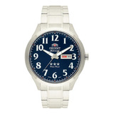 Relógio Orient Masculino Automático 469ss074 D2sx Azul Lança Cor Da Correia Prata Cor Do Bisel Prata